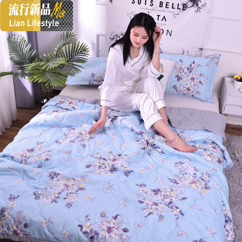 空调被夏凉被夏季薄款单人学生双人儿童夏被子水洗棉双人男女被芯 三维工匠高清大图