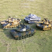 才子小帅遥控车2.4G遥控振动冒烟可发射子弹对战坦克1:18电动充电玩具车德国虎式坦克