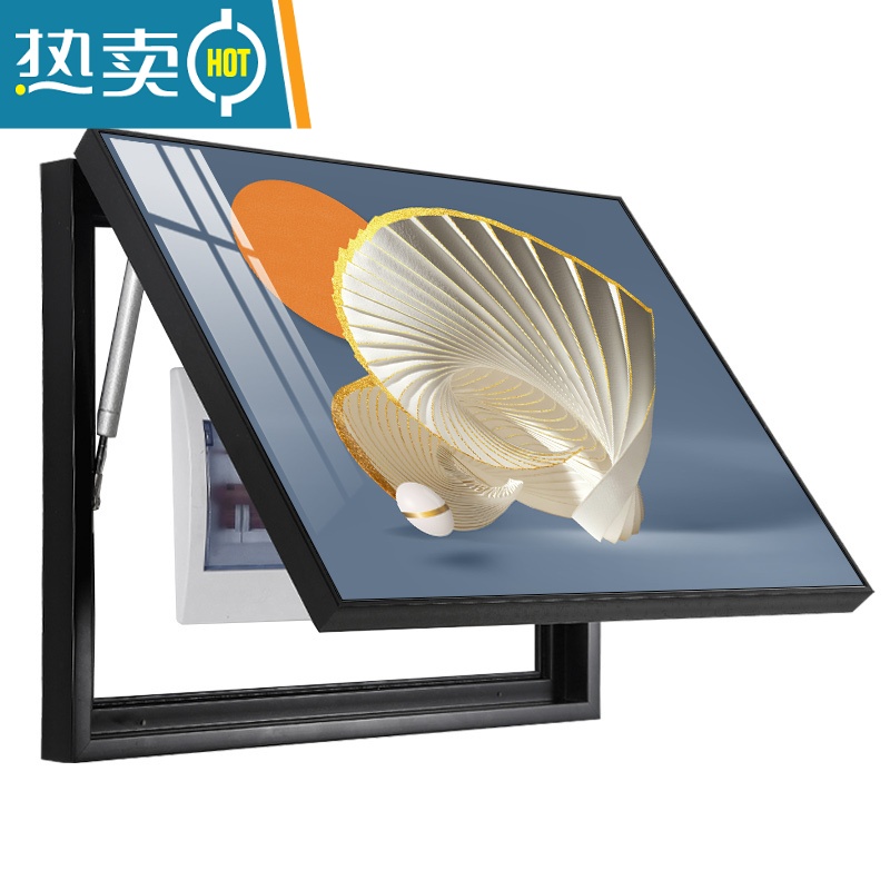 敬平现代简约电表箱装饰画遮挡电闸箱配电箱电表盒挂画免打孔客厅壁画装饰画高清大图