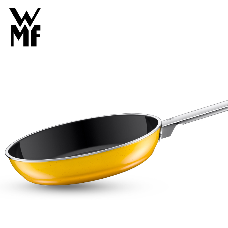 福腾宝(WMF)奈彩米平底煎锅24cm 柠檬黄 德国原装进口无涂层不粘煎锅平底锅煎牛排锅燃气灶电磁炉通用锅具 无盖高清大图
