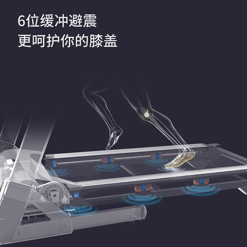 舒华(SHUA)跑步机家用 智能跑步机E6 智能语音操控 可折叠室内健身器材健身房 SH-T3900-T2素墨黑