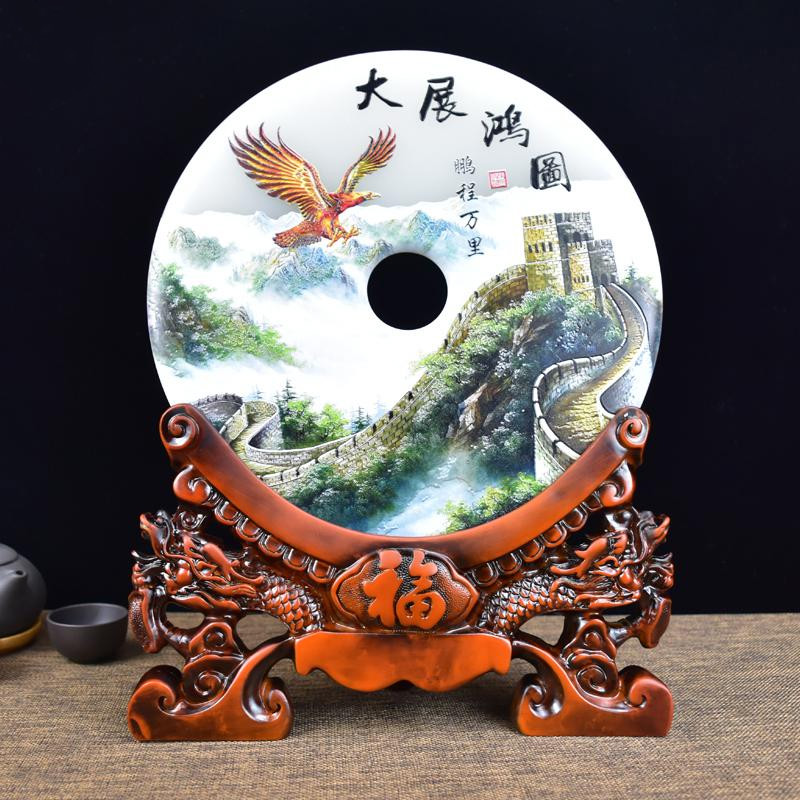美帮汇玉石平安扣摆件结婚生日退休同学聚会纪念乔迁新居礼品家居装饰品高清大图