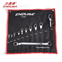 力易得(ENDURA)11件套全抛光双梅扳手 双头梅花扳手组套 E1532 1套