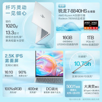 2024款 惠普HP 星Book Pro13-bg0075AU 13.3英寸便携轻薄本办公笔记本电脑(锐龙R7-8840HS 16G内存 1TB固态 2.5K高分屏 背光键盘)银