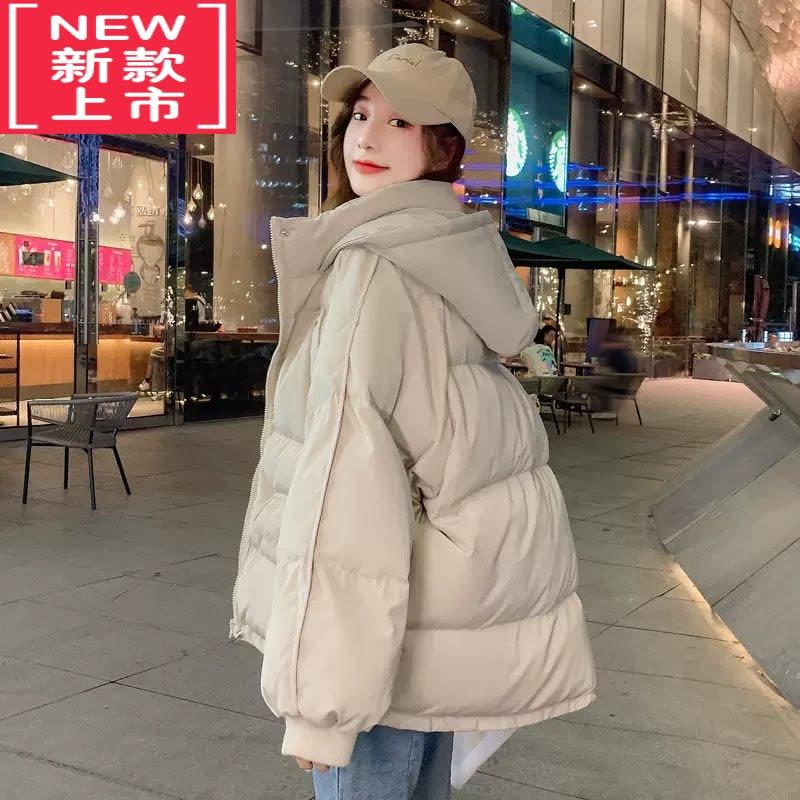 可莉允加厚面包服短款羽绒棉服女大童12初中学生宽松冬季15外套棉衣13岁图片