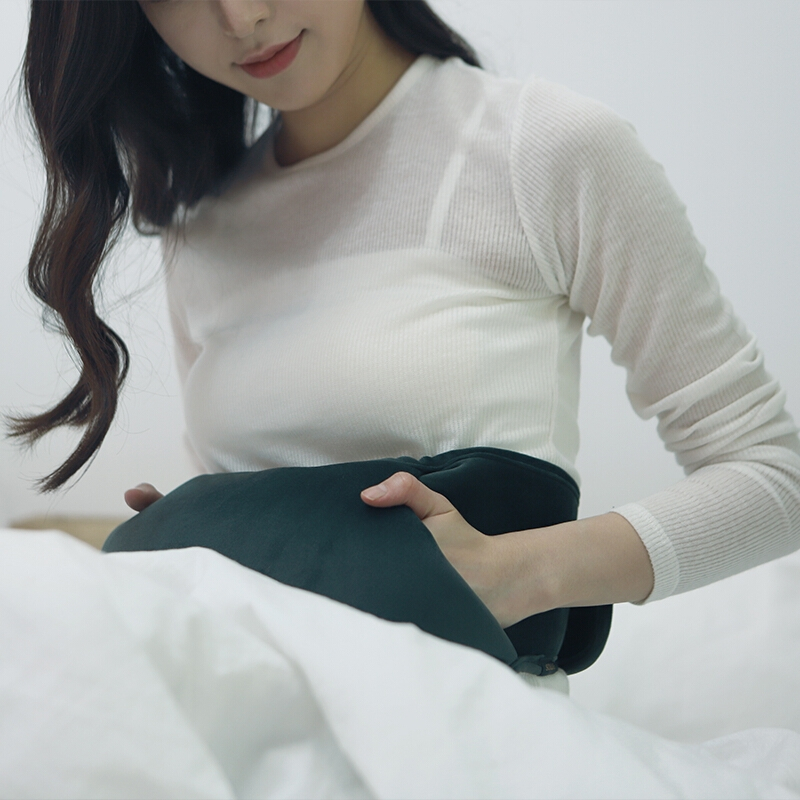 SOLOVE素乐热水袋 充电式 防爆毛绒萌萌可爱女 暖手暖宝宝 电暖宝 敷肚子 暖水袋 R1茱萸粉（豪华款）