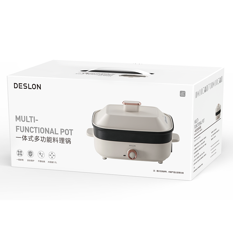 德世朗--一体式多功能料理锅 大容量家用电煮锅电火锅网红蒸煮锅料理锅DDQ-HG115!高清大图