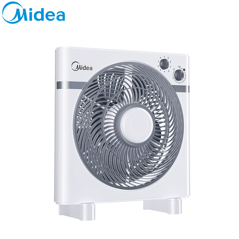 美的/Midea KYT25-15AW 转页扇台式电风扇办公扇学生宿舍静音家用节能风扇 机械控制支持定时4档可调自然风