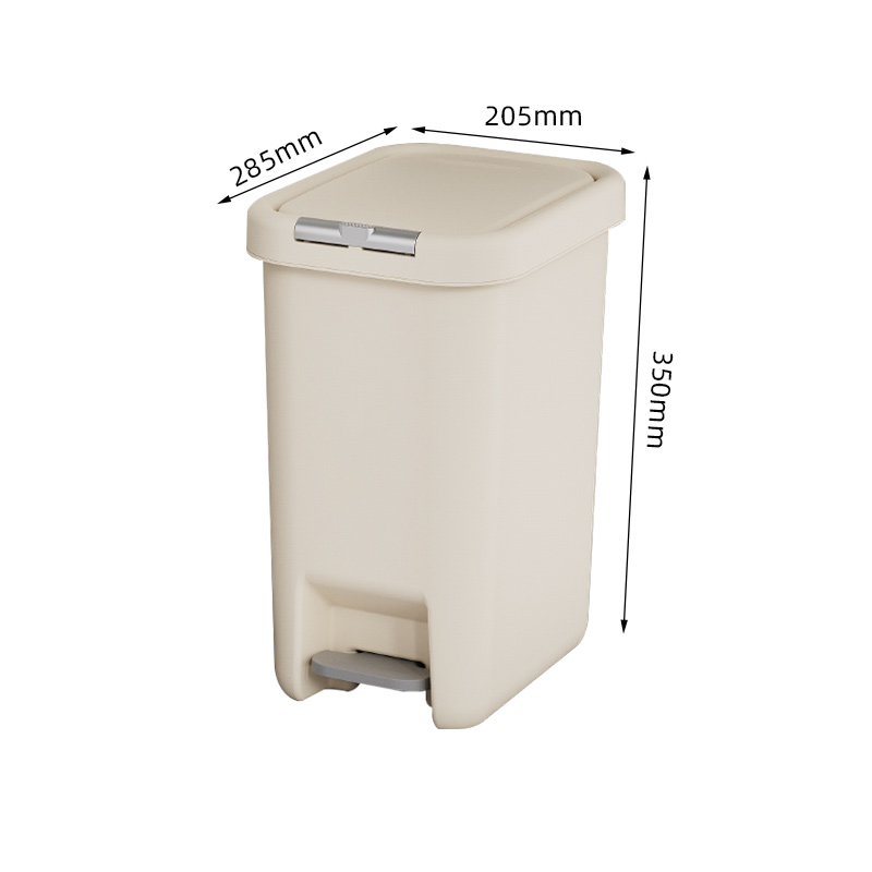 臻远 ZY5090115手按脚踩两用垃圾桶 送1卷垃圾袋 15L 茶色高清大图