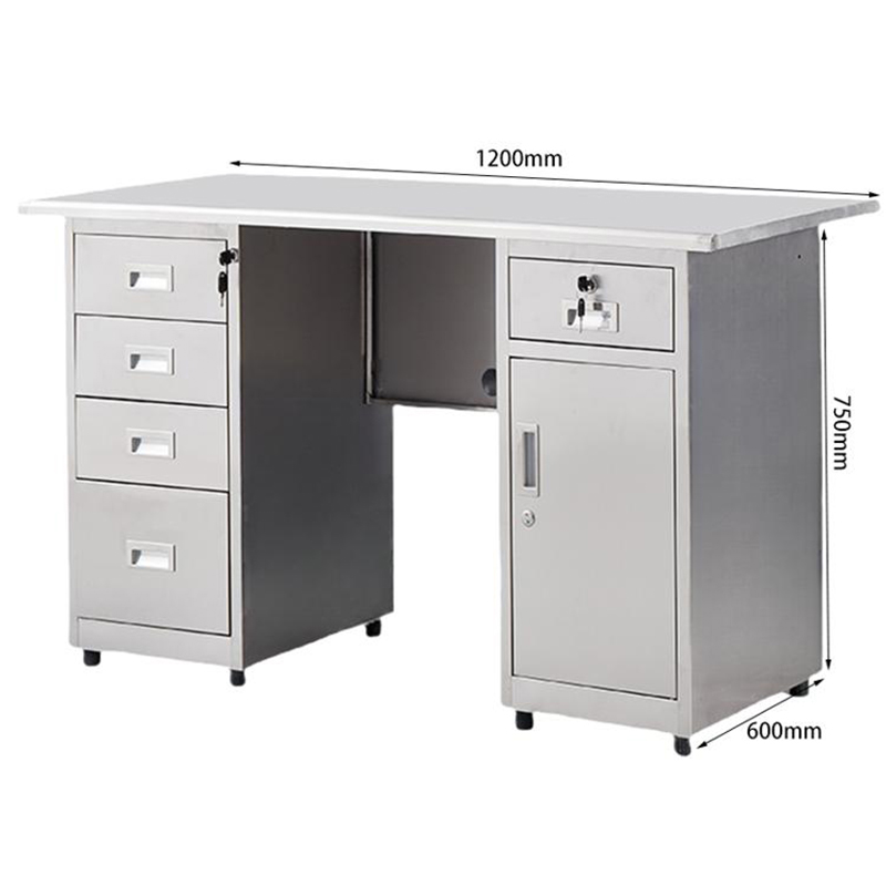 豫众诺 不锈钢办公桌 1200*600*750mm 张高清大图
