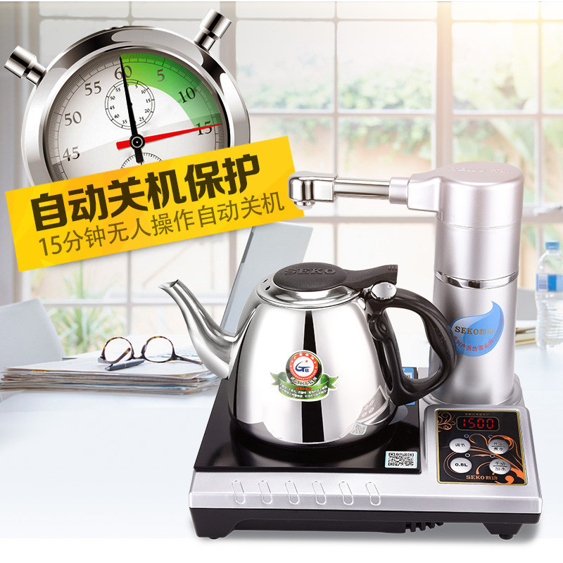 新功(SEKO)电磁炉VP15 茶具茶炉烧水壶套装自动上水泡茶功夫茶具套装VP15 按键式 微晶面板 7档火力