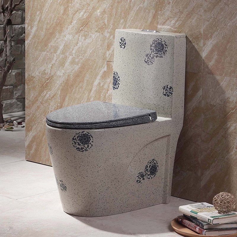 中式马桶坐便器复古座便器创意抽水马桶家用仿古青花艺术个性坐厕波迷娜BOMINA