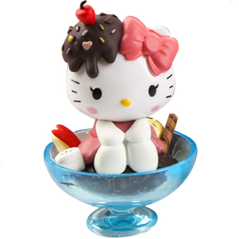 hellokitty手办模型车载摆件凯蒂猫蛋糕摆件公仔生日