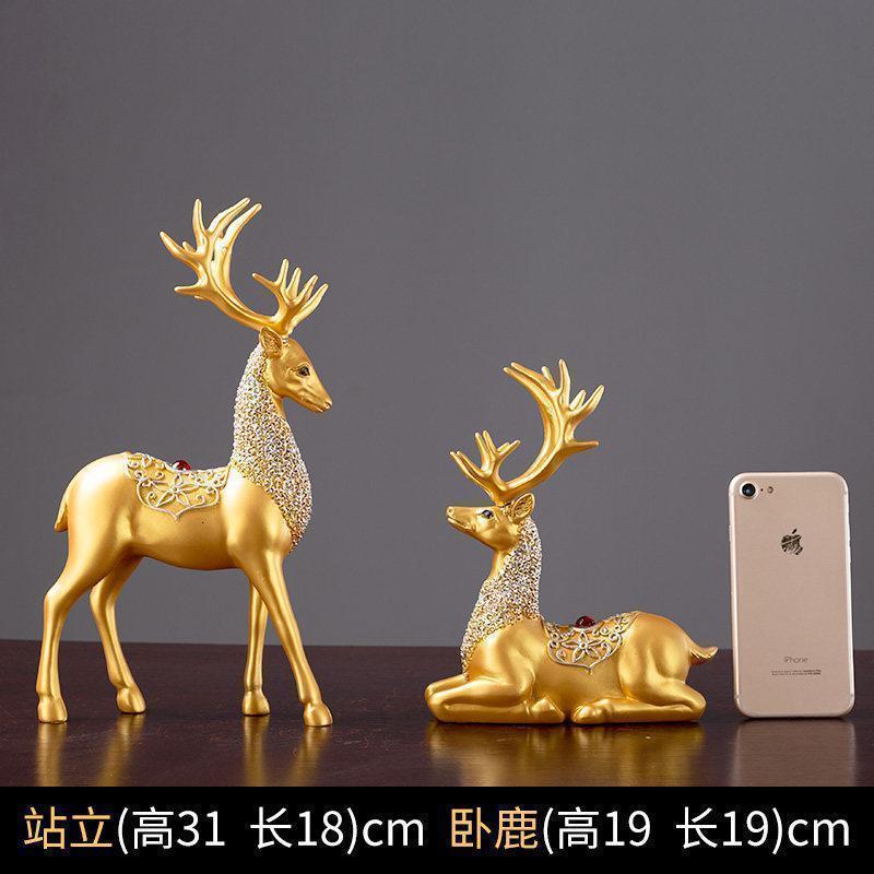 美帮汇鹿摆件北欧式家居软装饰品客厅酒柜创意电视柜房间布置摆设办公室高清大图