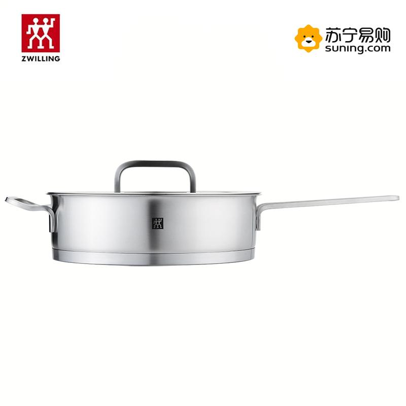 [双立人]煎炒锅24cm 不锈钢平底锅炒锅煎锅3.1L ZW-C127