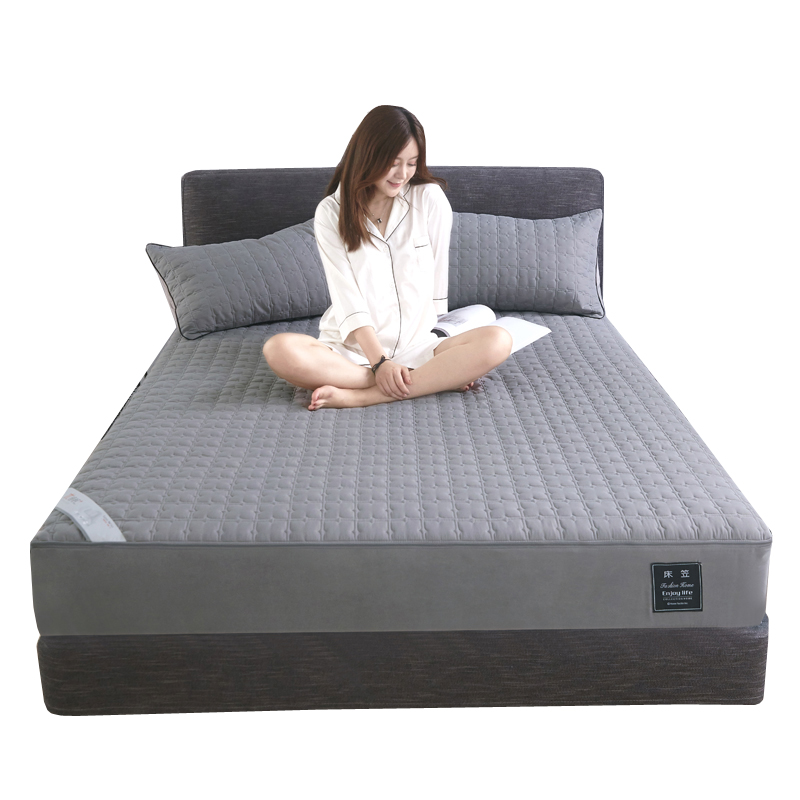 床笠床罩单件透气床垫防尘罩加厚保护套高清大图