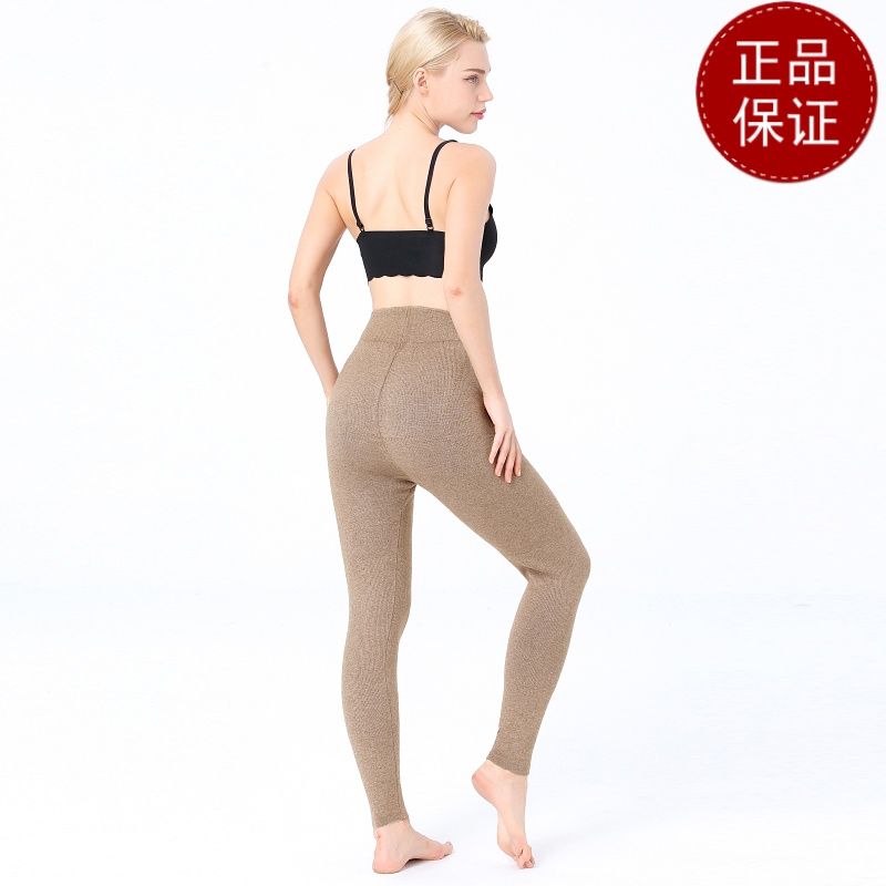 免费试穿 2024牧绒多斯男士保暖裤品牌羊绒裤加厚羊毛裤女打底线裤毛裤女中厚护膝打底裤春秋绒裤毛裤羊绒裤中老年人春秋装 女士驼色 175(XL)