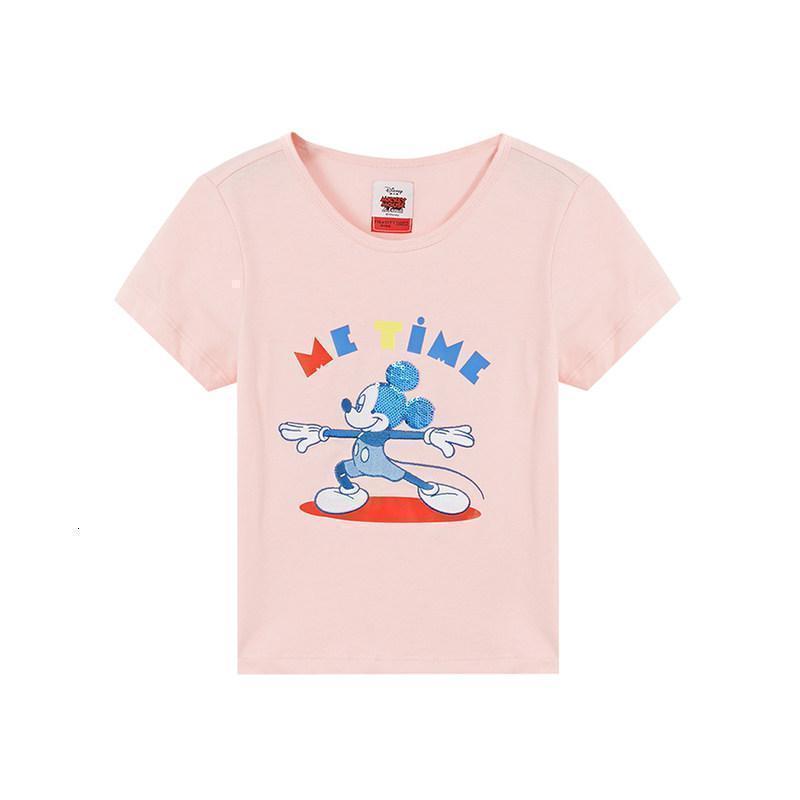 [99元3件]米喜迪mecity童装夏新款女童迪士尼针织短袖T恤亲子装一家三口
