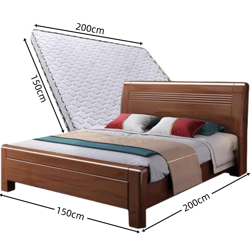 豫龙都 床+床垫+床头柜1.5m 套高清大图