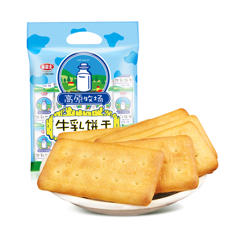金富士牛乳饼干400g儿童早餐牛奶饼干办公室休闲零食香浓味