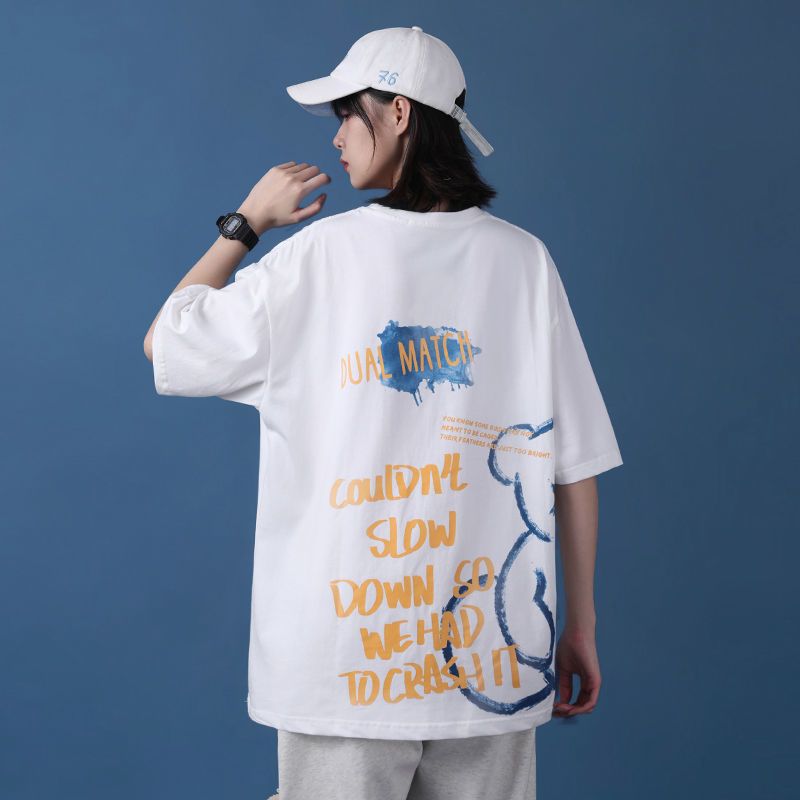 纯棉白色短袖T恤ins潮网红中学生韩版宽松半袖2021年早春新款女装[6天内发货]