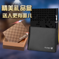 花花公子钱包男士短款2019新品青年学生钱夹头层牛皮横款票夹时尚薄款皮夹软韩版潮流个性休闲皮夹子正品