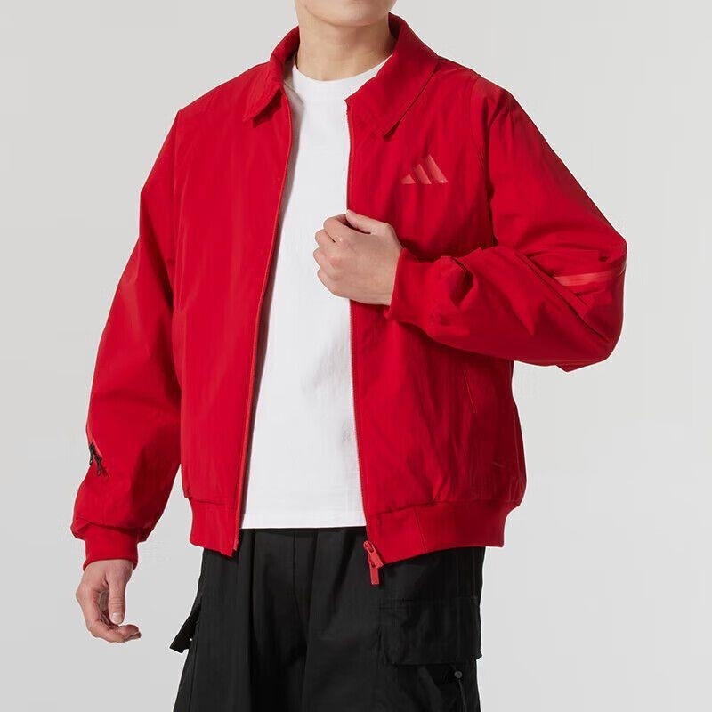 Adidas阿迪达斯新款梭织夹克男装运动休闲外套 JZ4193 C高清大图
