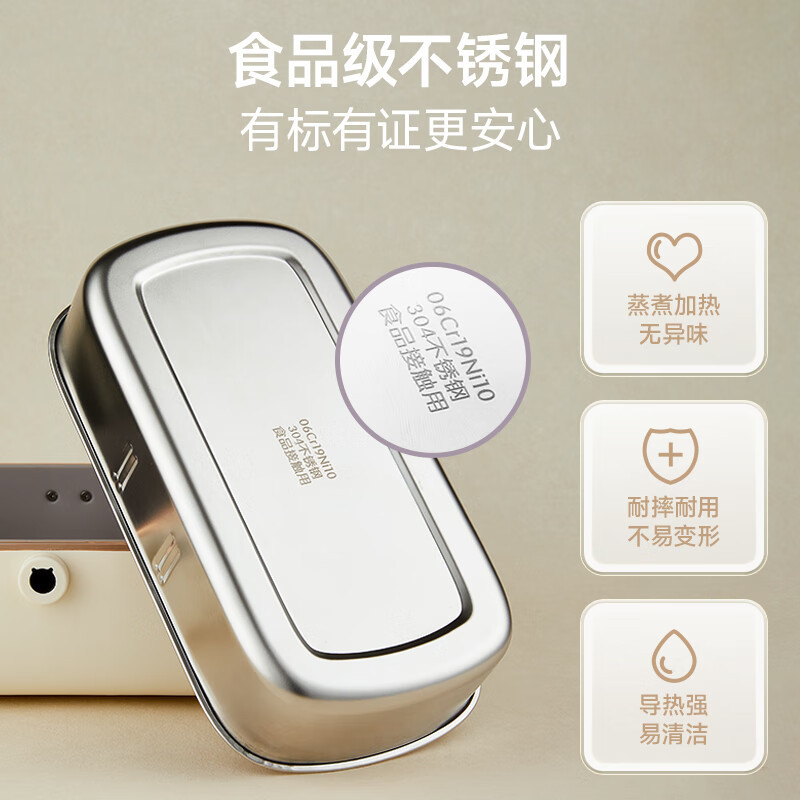 小熊电热饭盒免注水加热饭盒可插电保自热饭盒上班族热饭神器高清大图