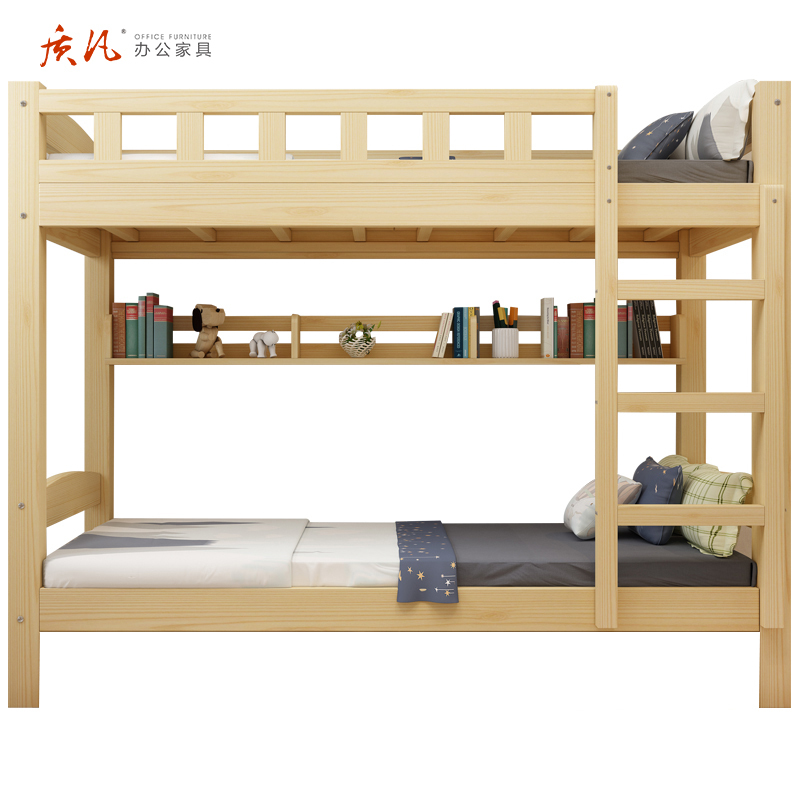 质凡上下床双层床两层全实木高低床成年宿舍上下铺木床