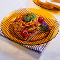 [Duralex多莱斯]法国原装进口 欧式西餐菜盘子饺子深汤盘零食盘 23*3.6cm 琥珀色3011D-2只装