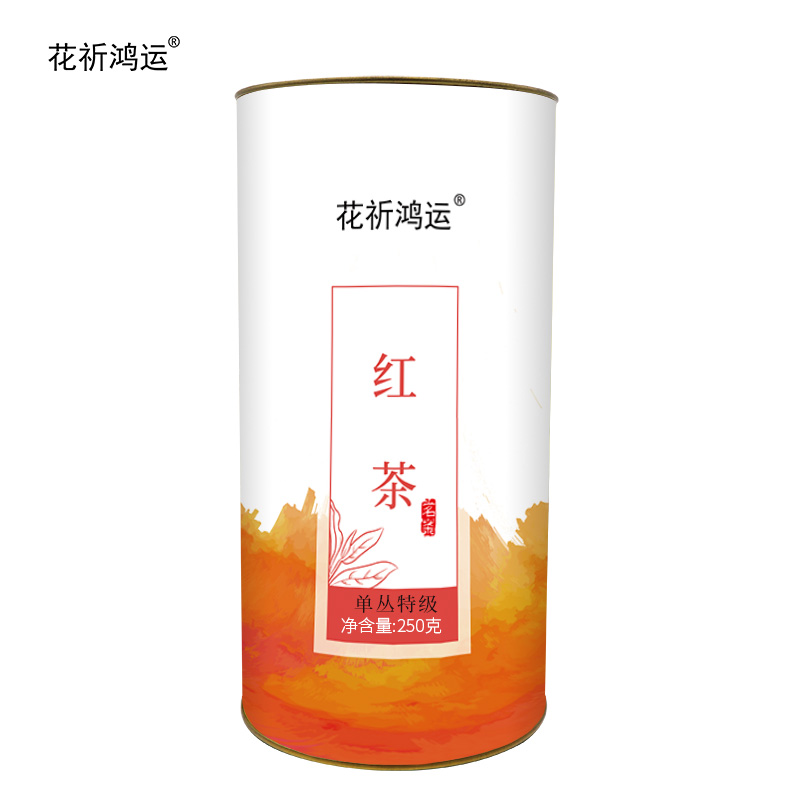 花祈鸿运红茶单丛特级250克桶高清大图