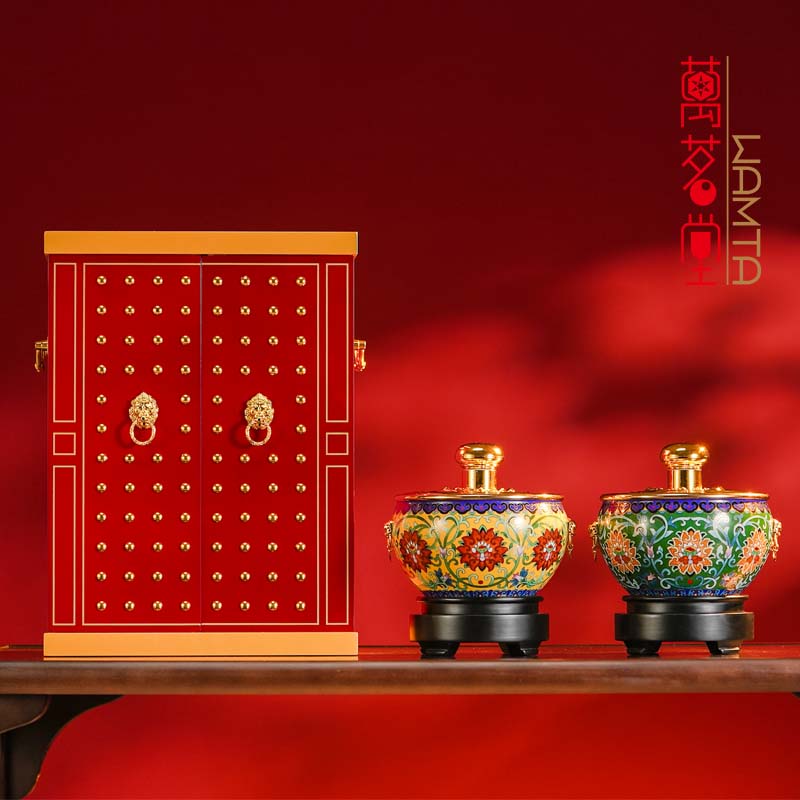 万茗堂太和双尊聚宝盆750ml*2坛高端文创白酒 精美礼盒装高清大图