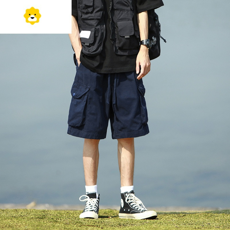 fishbasket日系工装短裤男士季美式潮牌宽松百搭直筒运动休闲学生五分