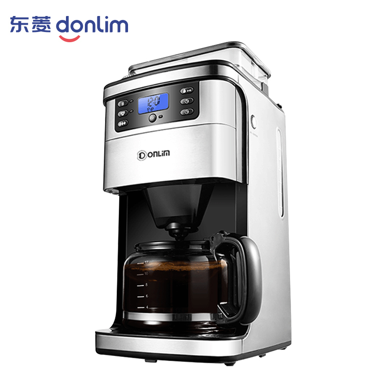 东菱(Donlim)咖啡机DL-KF800全自动美式咖啡机家用现磨一体办公室咖啡壶磨豆可预约