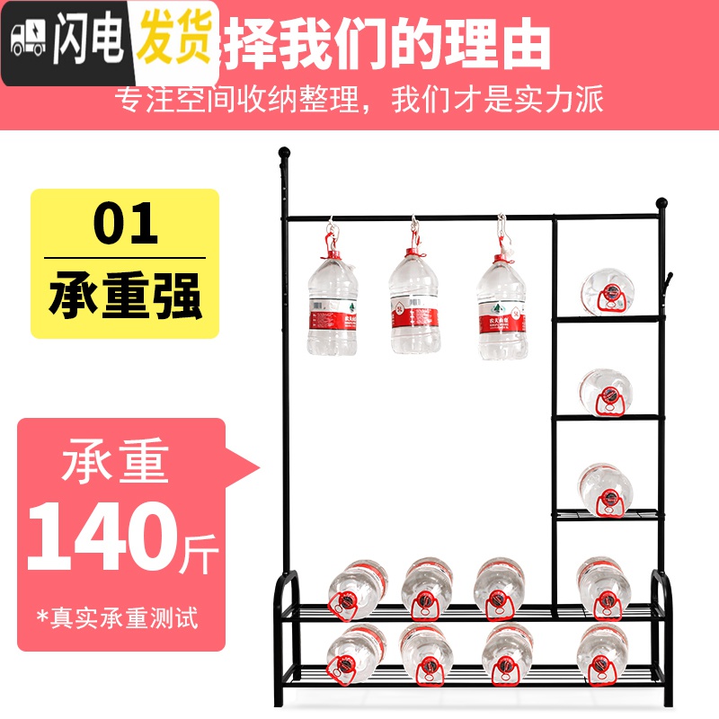 三维工匠单杆式凉衣架落地简易晾衣杆家用卧室内晒衣架折叠阳台挂衣服架子 经典大号-黑-100CM 大高清大图