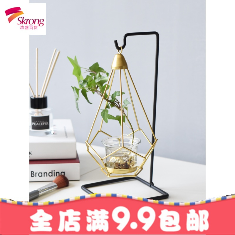 北欧风现代简约金属美式书房客厅样板间家居软酒柜装饰品创意摆件