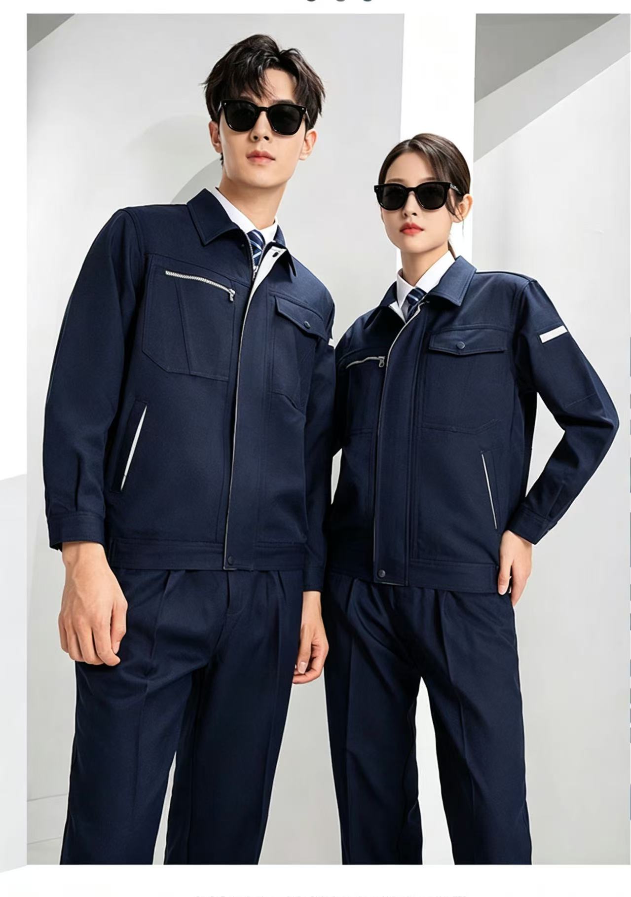 路安保高端工作服套装DL235夹克式套高清大图