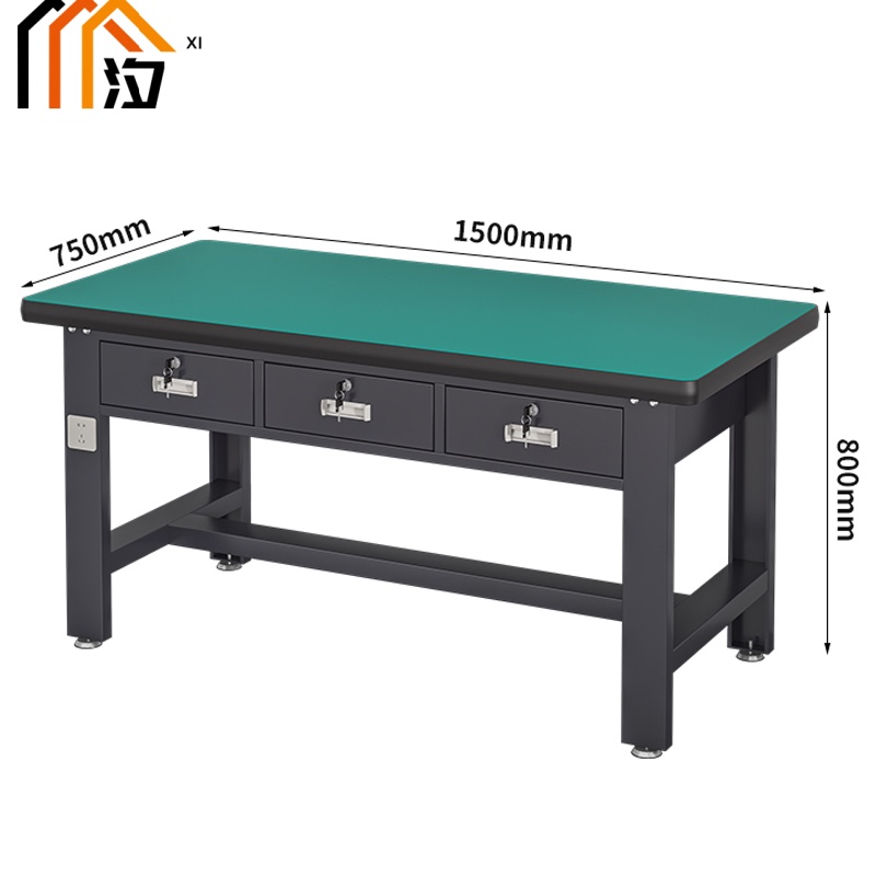 汐重型钳工操作台 工具桌150cm张