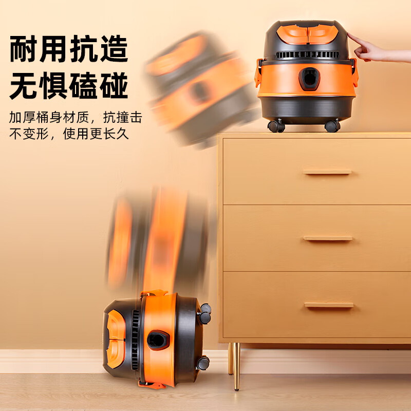 海尔(Haier)桶式吸尘器家用吸猫毛干湿两用大吸力1200W大功率有线吸尘器一键收线 HZ-T615 pro高清大图