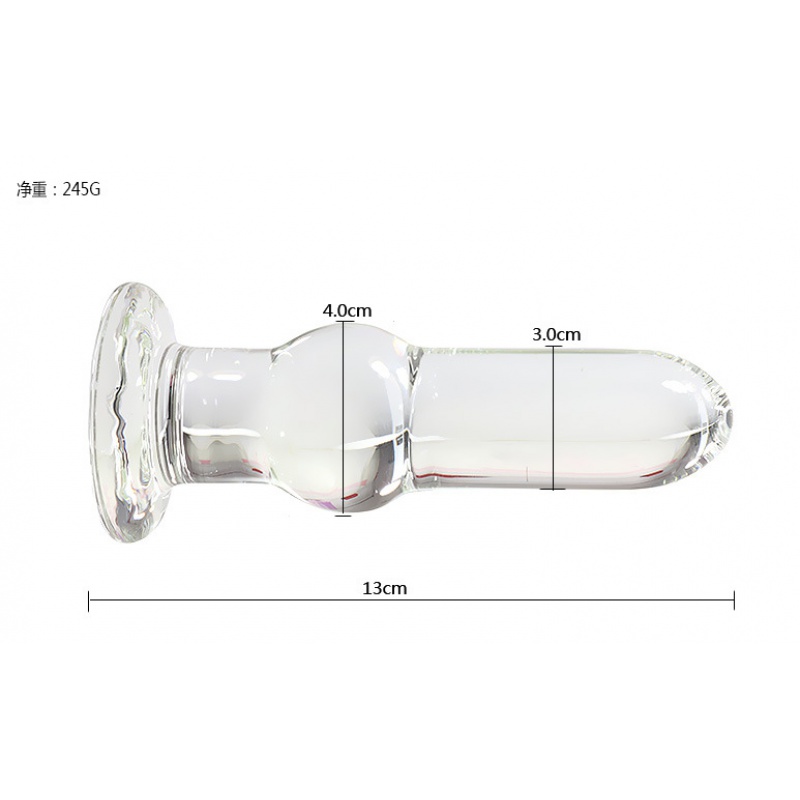 后庭肛塞水晶玻璃女用自玩仿真阳具外出型刺激成人性用品夫妻诱惑高清大图