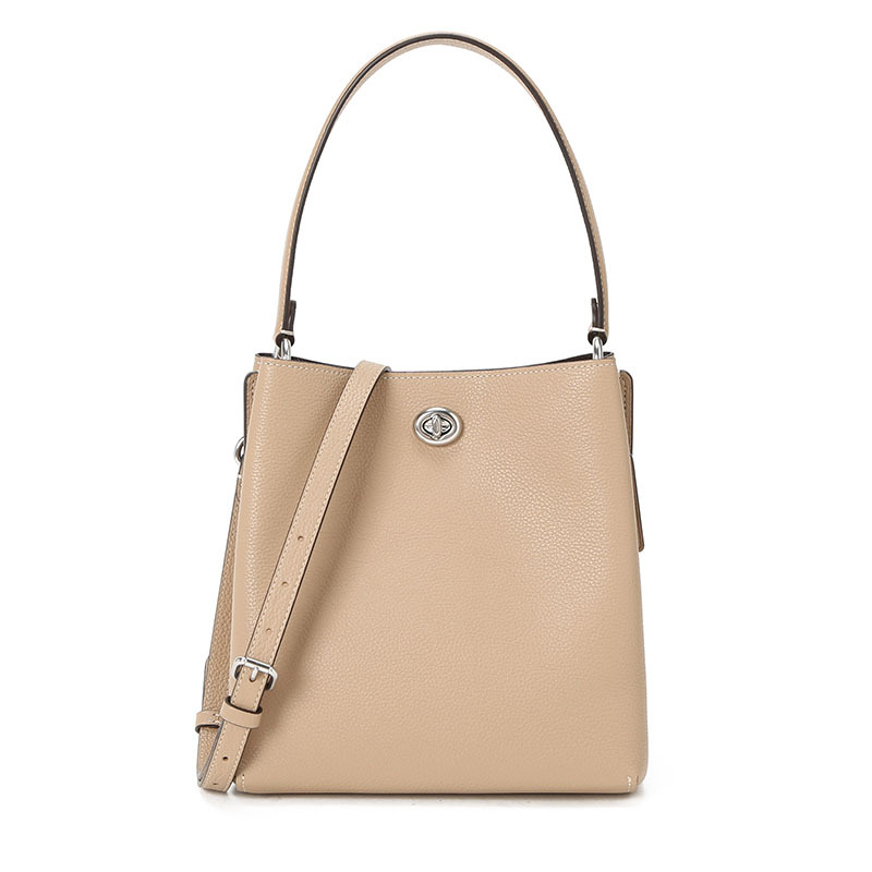 COACH 蔻驰 女包 CHARLIE 水桶包单肩包21 椭圆扣粒面皮89102金扣