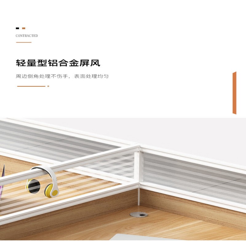 萨威帝尔 办公柜 办公家具 SWJU01 桌椅套装二人位带椅子 白色 可定制高清大图