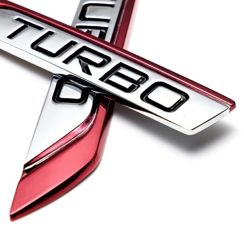 TURBO涡轮增压车贴吉利新帝豪帝豪gs叶子板车标 后备箱装饰车贴 叶子板红色一对