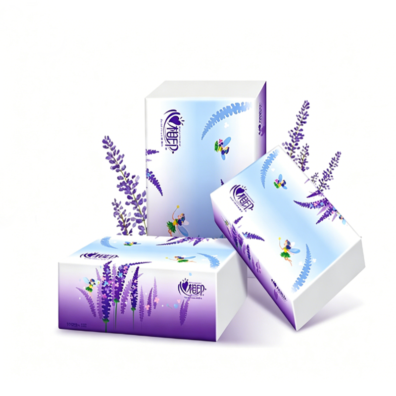心相印薰衣草系列3层面巾餐巾纸DT100-60B 100抽*60包新老包装随机发高清大图