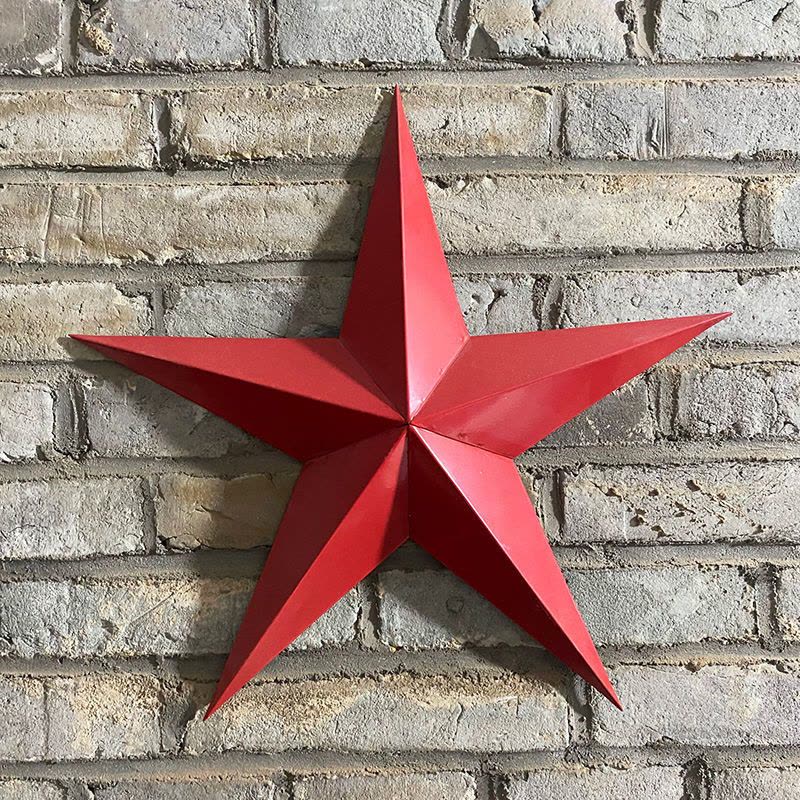 维诺亚工业风墙面金色大五角星创意铁艺壁饰立体挂饰酒吧不规则装饰挂件图片