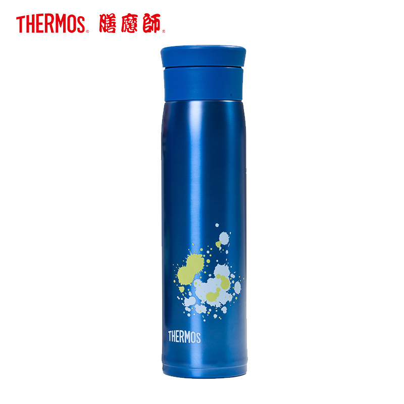 膳魔师保温杯(年轻时尚 动感造型)JMZ-600 BL 600ML 动感造型 304不锈钢长效保温THERMOS