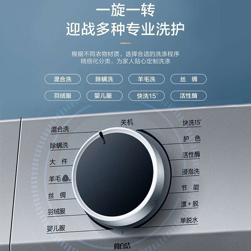 小天鹅(LittleSwan)滚筒洗衣机全自动 健康除螨洗 10KG大容量BLDC变频TG100VT096WDG-Y1T
