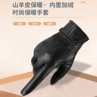 耀豪坤 加绒山羊皮手套战术手套防寒手套触屏保暖手套YH20/双