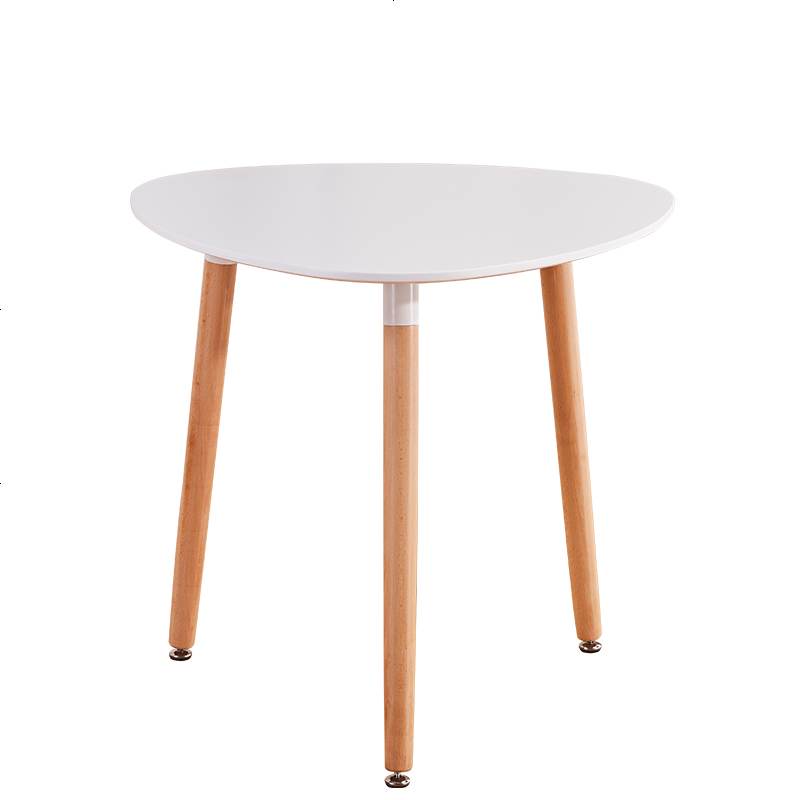 北欧餐桌椅组合现代简约小户型家用长方形吃饭桌子实木方桌小圆桌_113_439 白色_90*90异形