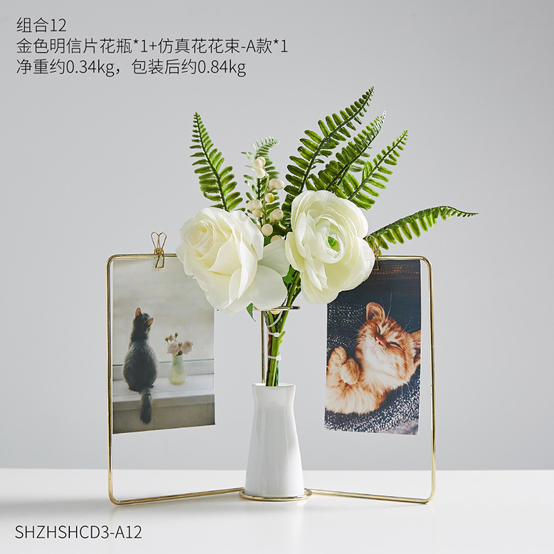 Ciaa花瓶 花艺北欧ins现代铁艺相框个性装饰品花瓶干花摆件家居装饰品客厅插花组合12 价格图片品牌报价 苏宁易购意韵光年家装建材专营店